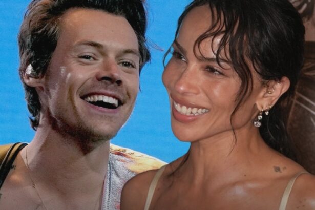 harry styles zoe kravitz stroll arm in arm spark romance rumors 68ac6b2675fbd