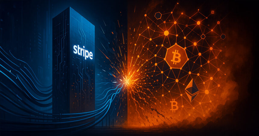 critics argue stripes blockchain ambitions clashes with crypto decentralization 68be562770143