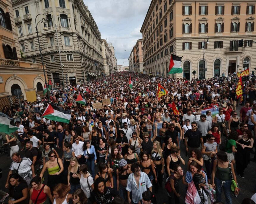 disruption across italy as tens of thousands protest against gaza war 68d15dd47a395