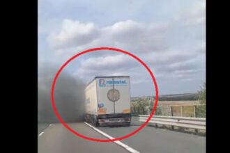 trafic deviat pe a2 dupa ce un tir a luat foc 68d67b25b2e22