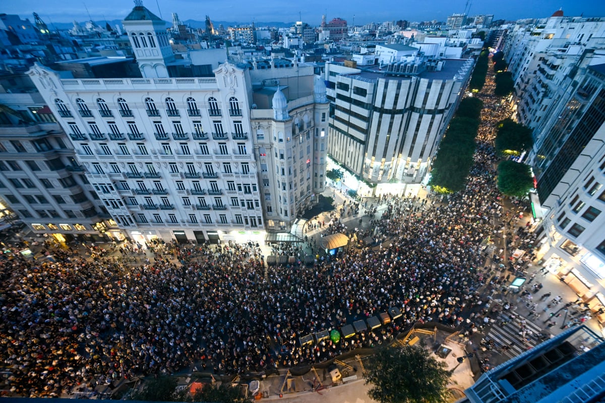 still angry more than 50000 protest in valencia on first anniversary of floods 68fd2989625b4