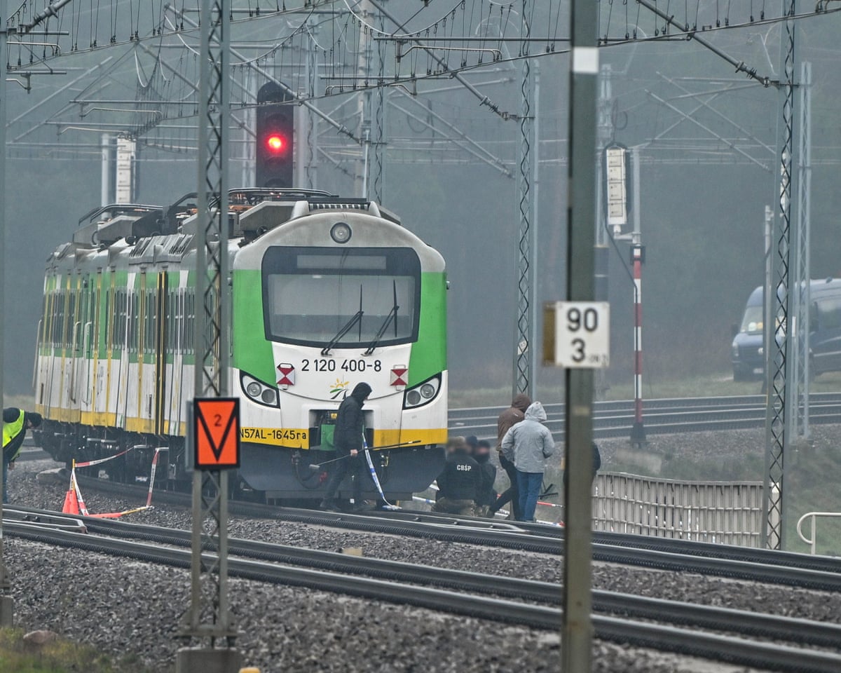 ukrainians working for russia were behind rail blasts says polish pm 691cb61574740